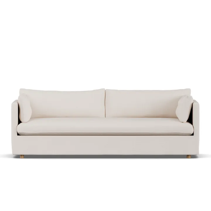 Linnevik sofa - Same Off White 6671-dąb olejowany na biało, 4-osobowa, z falbaną - 1898