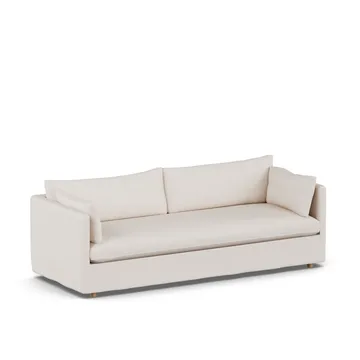 Linnevik sofa - Same Off White 6671-dąb olejowany na biało, 4-osobowa, z falbaną - 1898