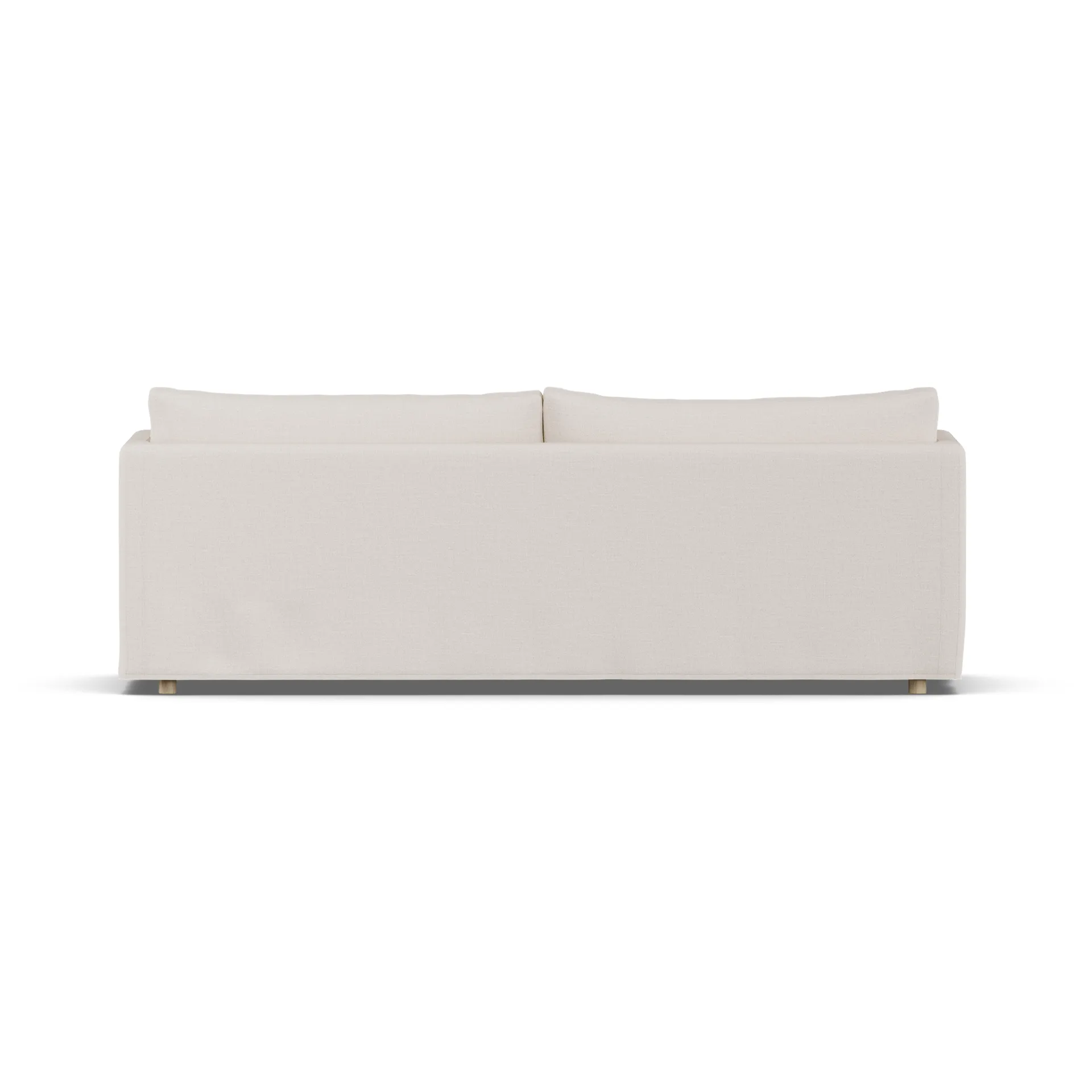 Linnevik sofa, Same Off White 6671-dąb olejowany na biało, 4-osobowa, z falbaną 1898
