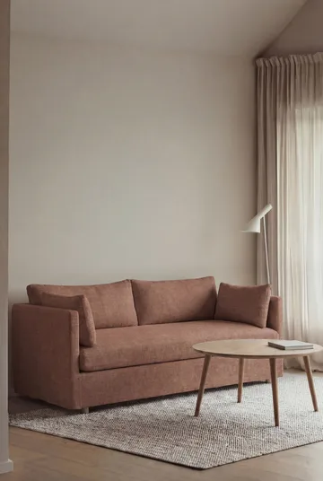 Linnevik sofa - Same Rust 6675-dąb olejowany na biało, 2-osobowa, z falbaną - 1898