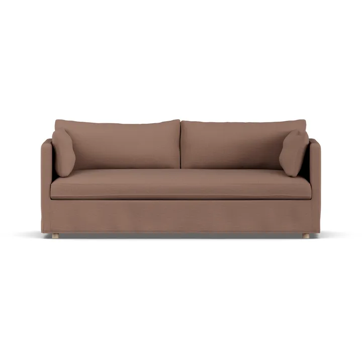 Linnevik sofa - Same Rust 6675-dąb olejowany na biało, 3-osobowa, z falbaną - 1898