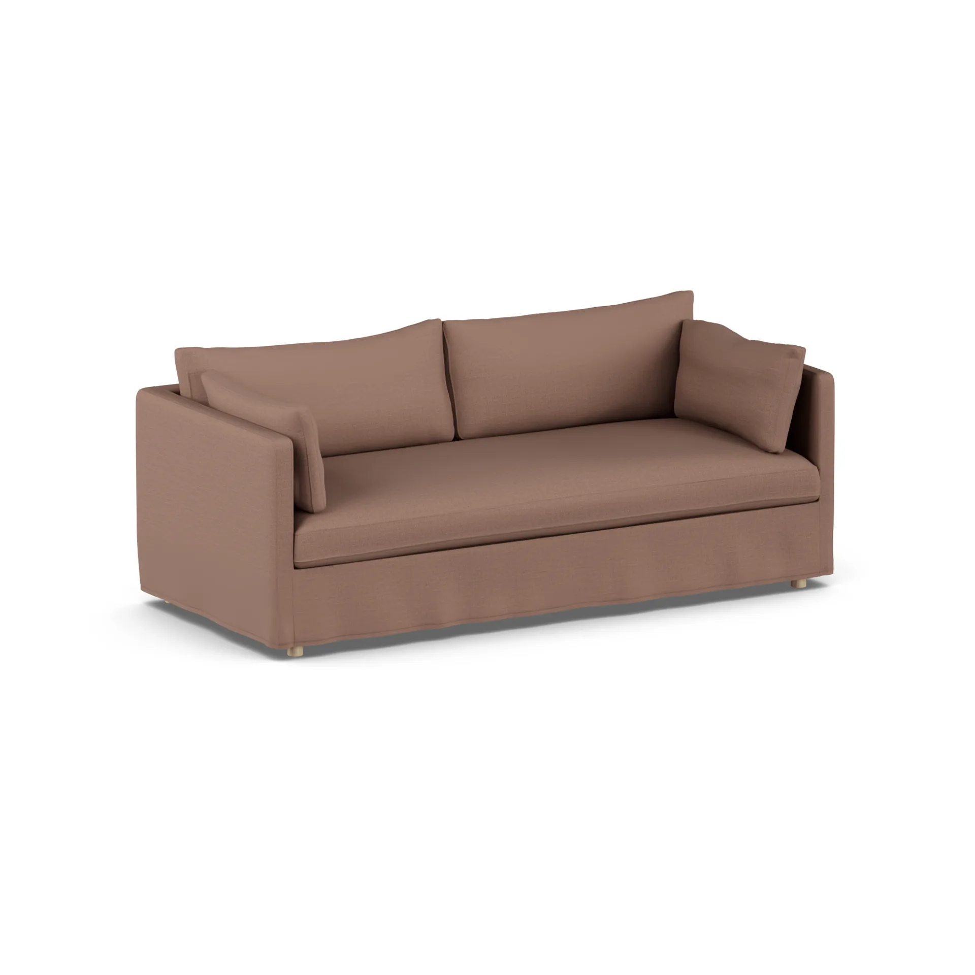 Linnevik sofa, Same Rust 6675-dąb olejowany na biało, 3-osobowa, z falbaną 1898