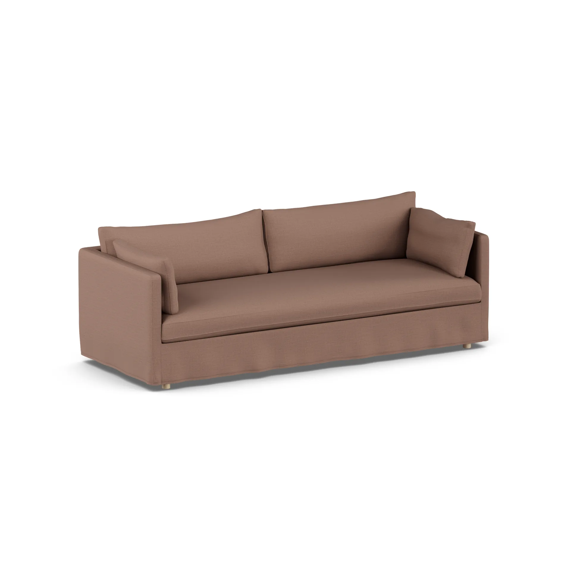 Linnevik sofa, Same Rust 6675-dąb olejowany na biało, 4-osobowa, z falbaną 1898