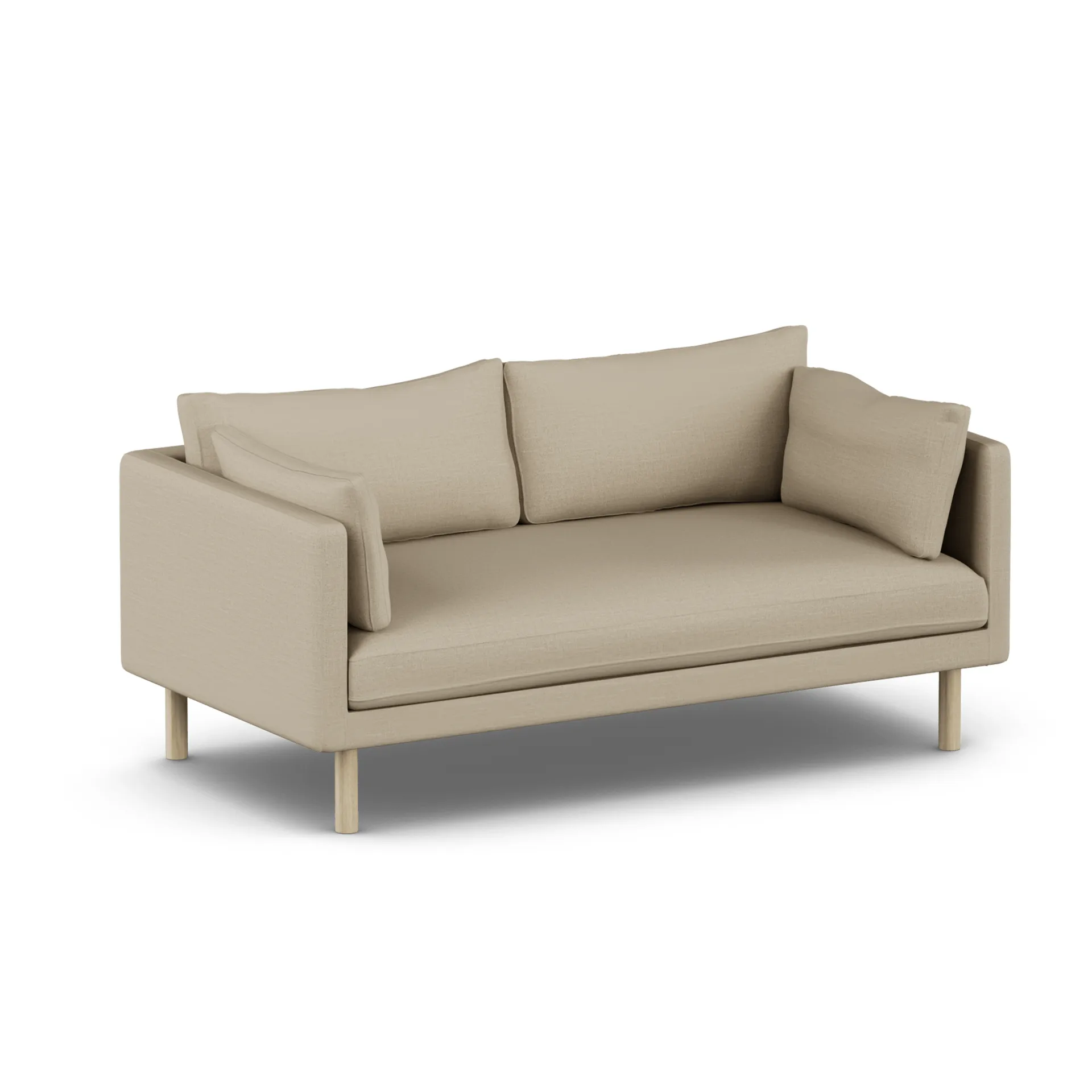 Linnevik sofa, Same Sand 6672-dąb olejowany na biało, 2-osobowa, bez falbany 1898
