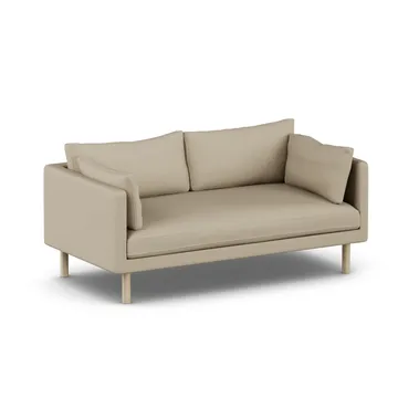 Linnevik sofa - Same Sand 6672-dąb olejowany na biało, 2-osobowa, bez falbany - 1898