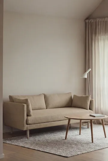 Linnevik sofa - Same Sand 6672-dąb olejowany na biało, 2-osobowa, bez falbany - 1898