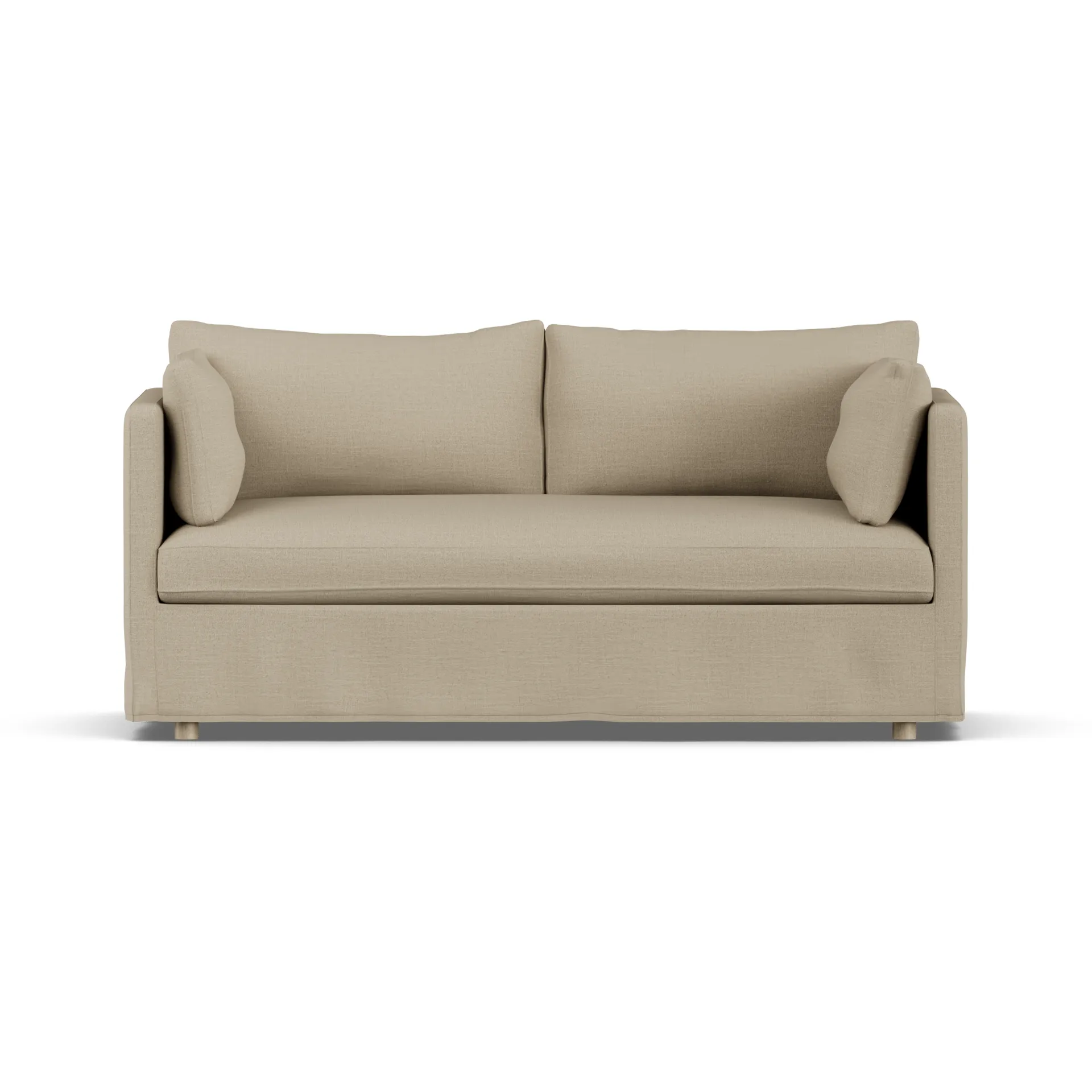 Linnevik sofa, Same Sand 6672-dąb olejowany na biało, 2-osobowa, z falbaną 1898