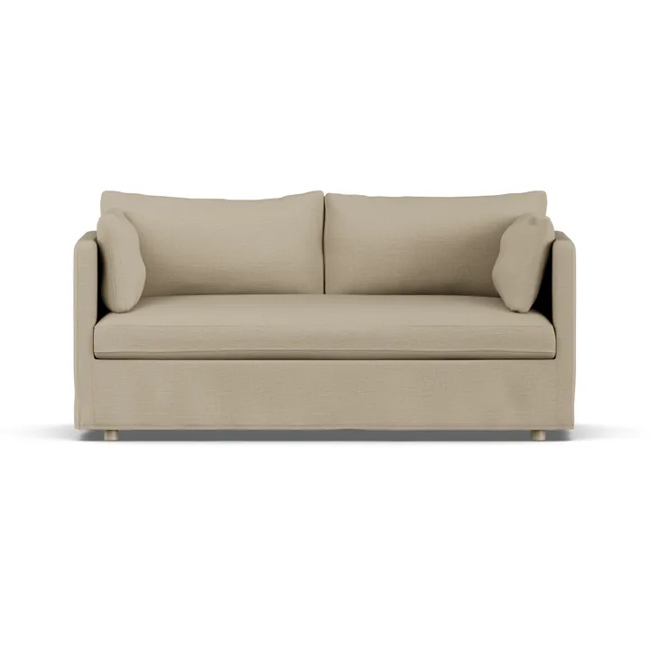 Linnevik sofa - Same Sand 6672-dąb olejowany na biało, 2-osobowa, z falbaną - 1898