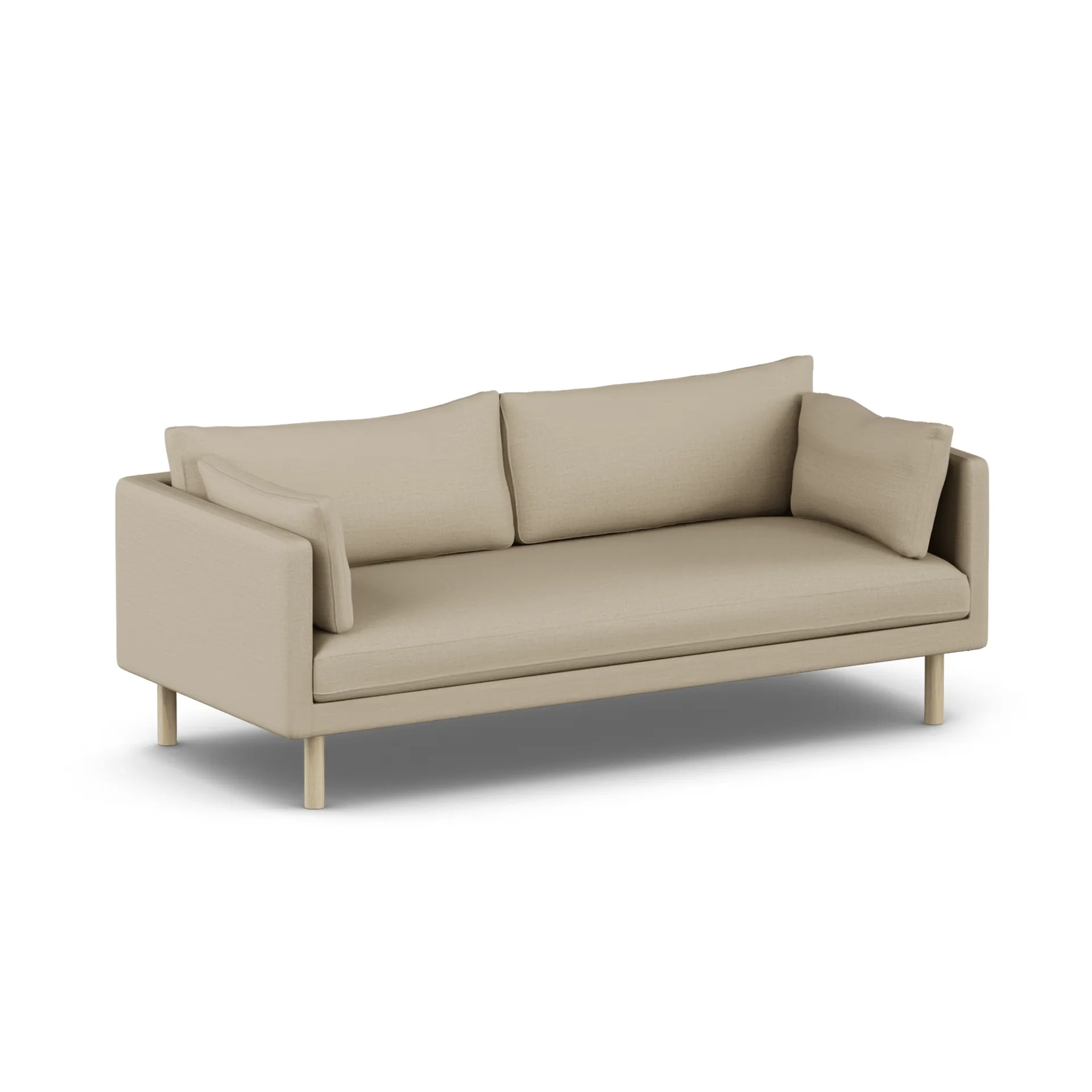 Linnevik sofa, Same Sand 6672-dąb olejowany na biało, 3-osobowa, bez falbany 1898