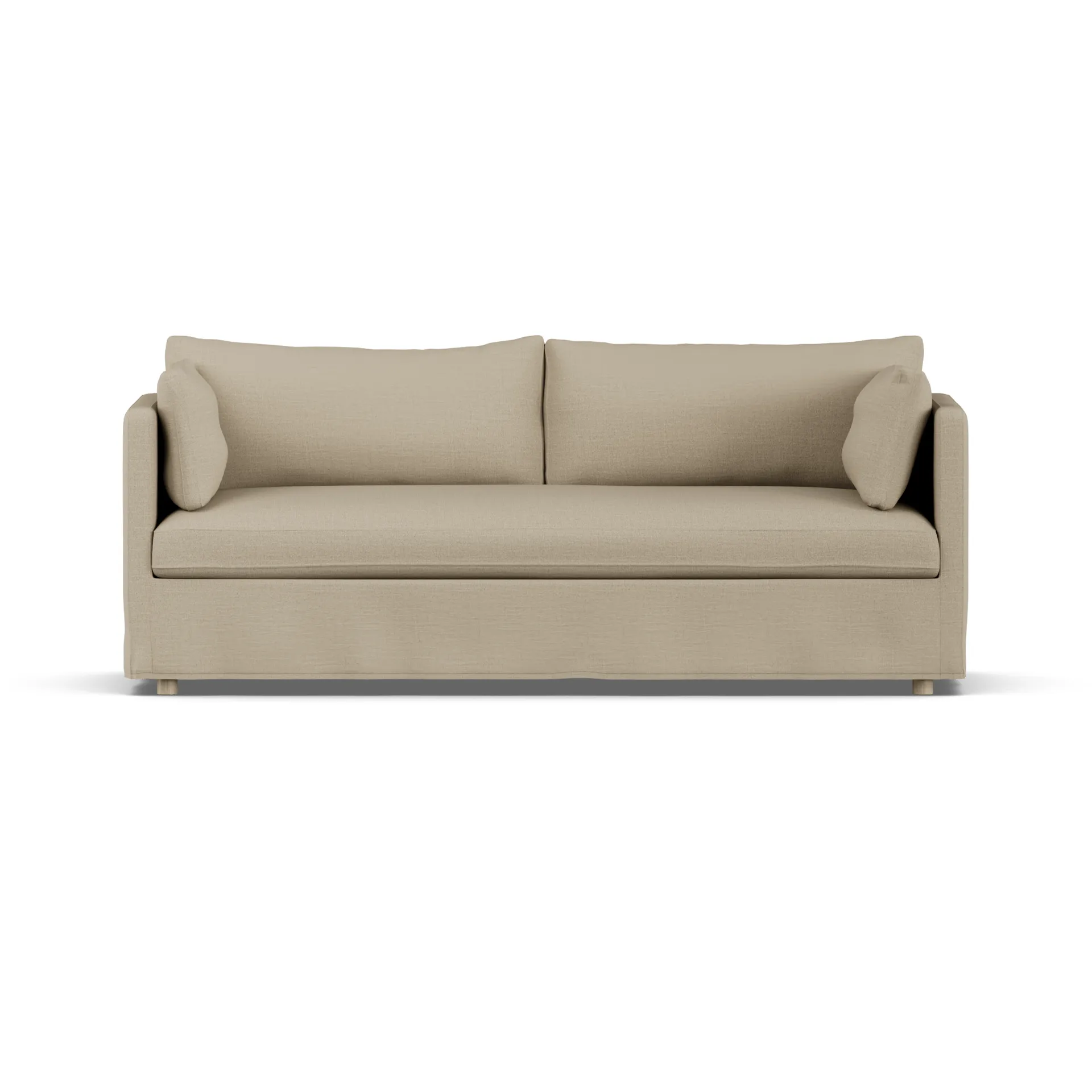 Linnevik sofa, Same Sand 6672-dąb olejowany na biało, 3-osobowa, z falbaną 1898