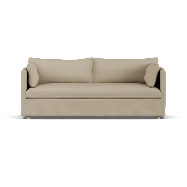 Linnevik sofa - Same Sand 6672-dąb olejowany na biało, 3-osobowa, z falbaną - 1898