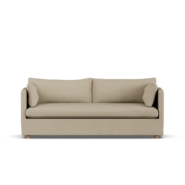 Linnevik sofa - Same Sand 6672-dąb olejowany na biało, 3-osobowa, z falbaną - 1898