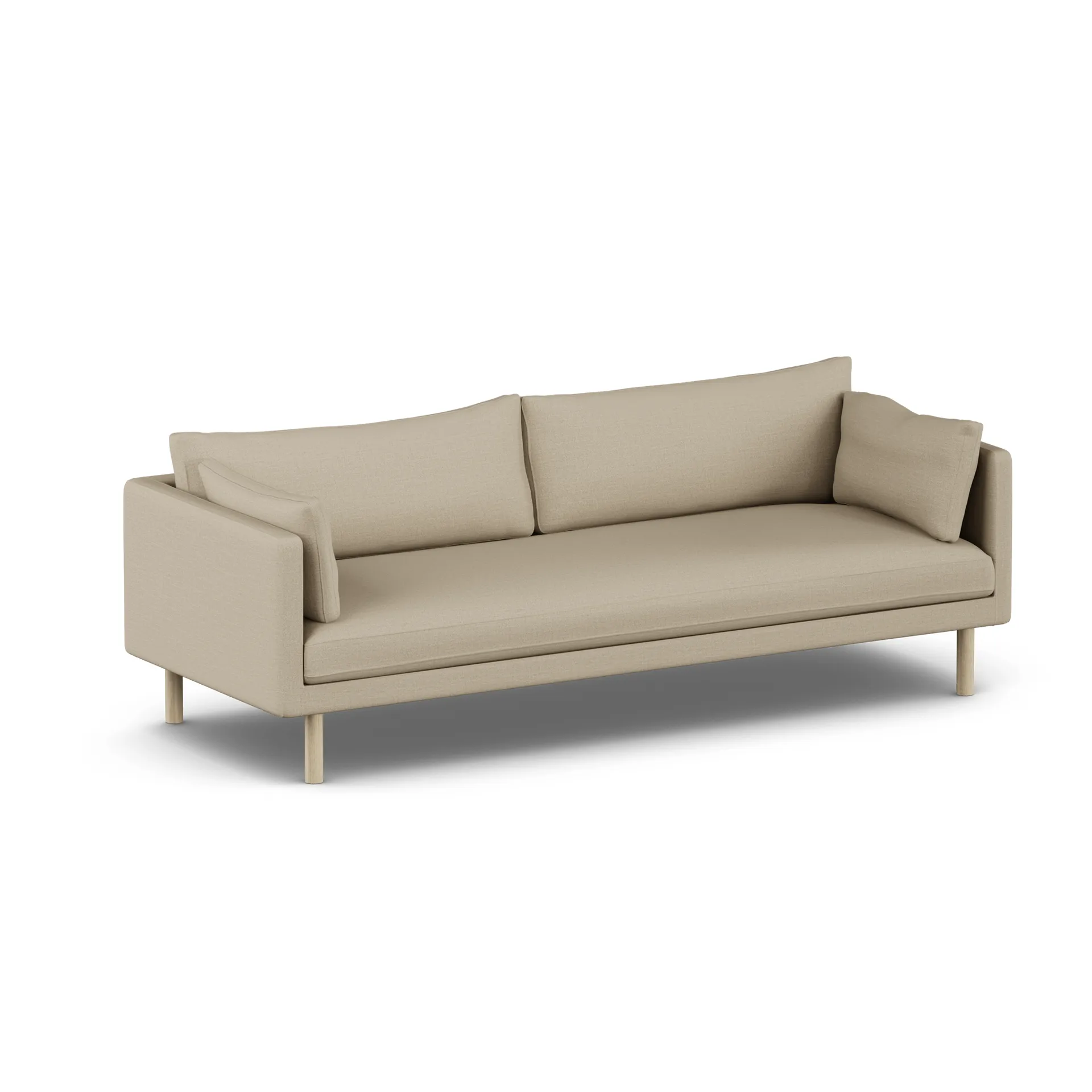 Linnevik sofa, Same Sand 6672-dąb olejowany na biało, 4-osobowa, bez falbany 1898