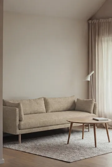 Linnevik sofa - Same Sand 6672-dąb olejowany na biało, 4-osobowa, bez falbany - 1898
