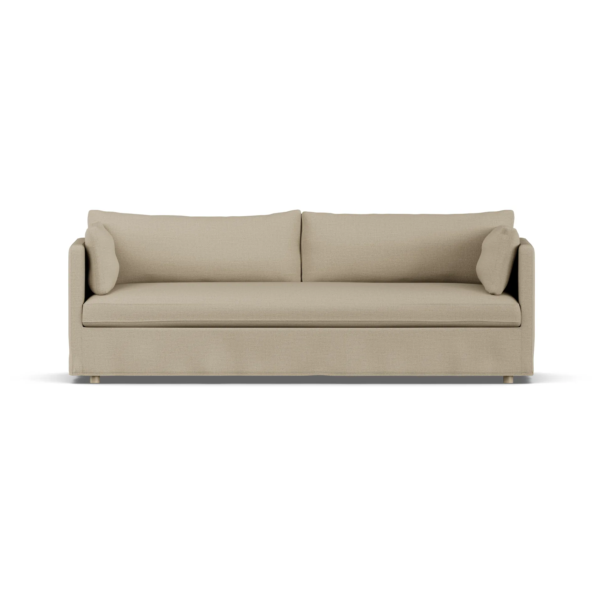 Linnevik sofa, Same Sand 6672-dąb olejowany na biało, 4-osobowa, z falbaną 1898