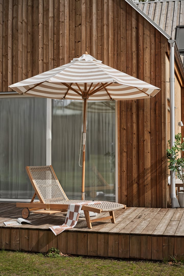 Parasol Hisshult Ø270 cm - Beige stripe-teak - 1898