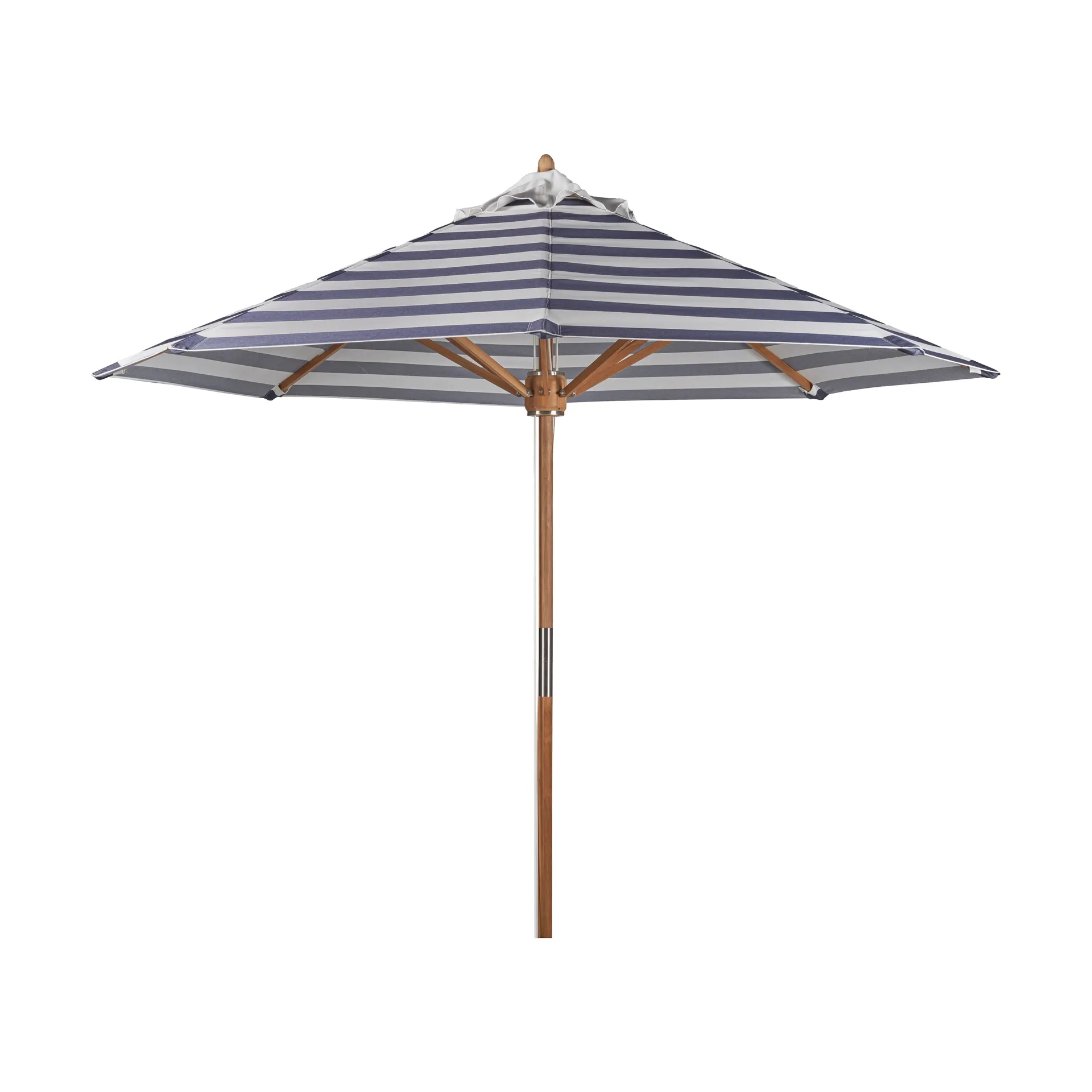 Parasol Hisshult Ø270 cm, Blue stripe-teak 1898