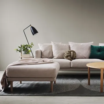 Podnóżek Sjövik - Tyg Bern 0345,nogi olejowane na biało - 1898