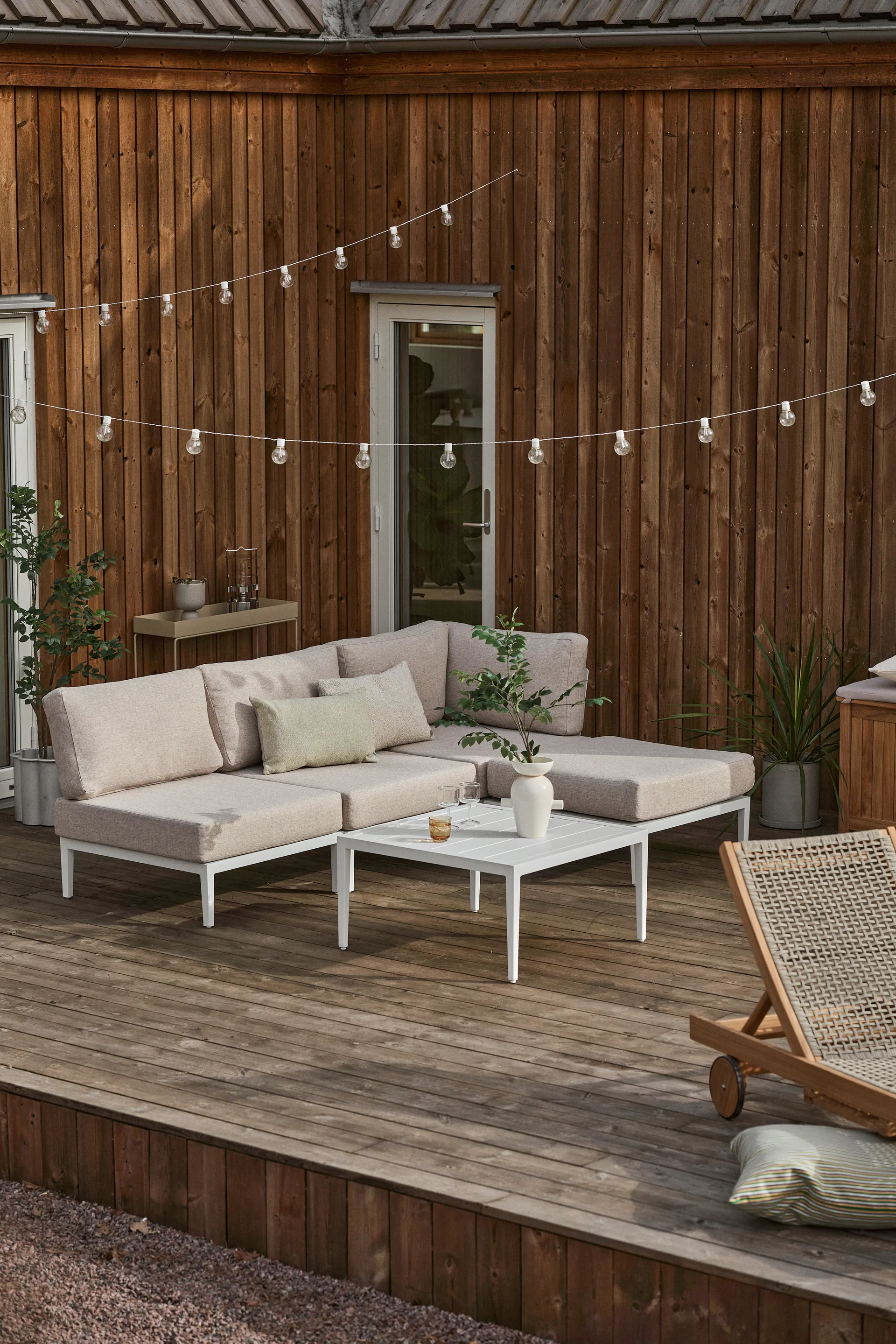 Santander sofa modułowa moduł centralny, Biały-beżowy 1898