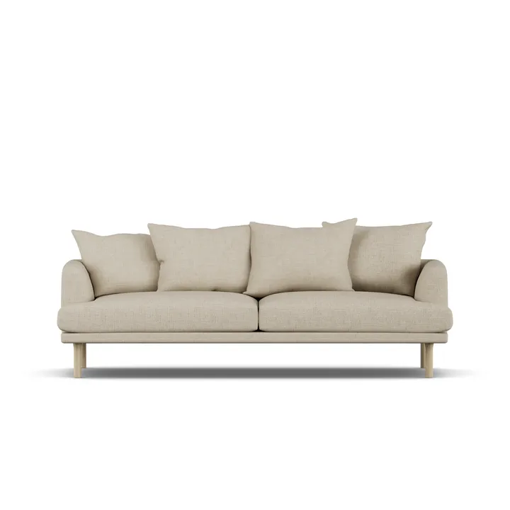 Sjövik sofa - Bern Beige 0341-dąb olejowany na biało, 3-osobowa - 1898