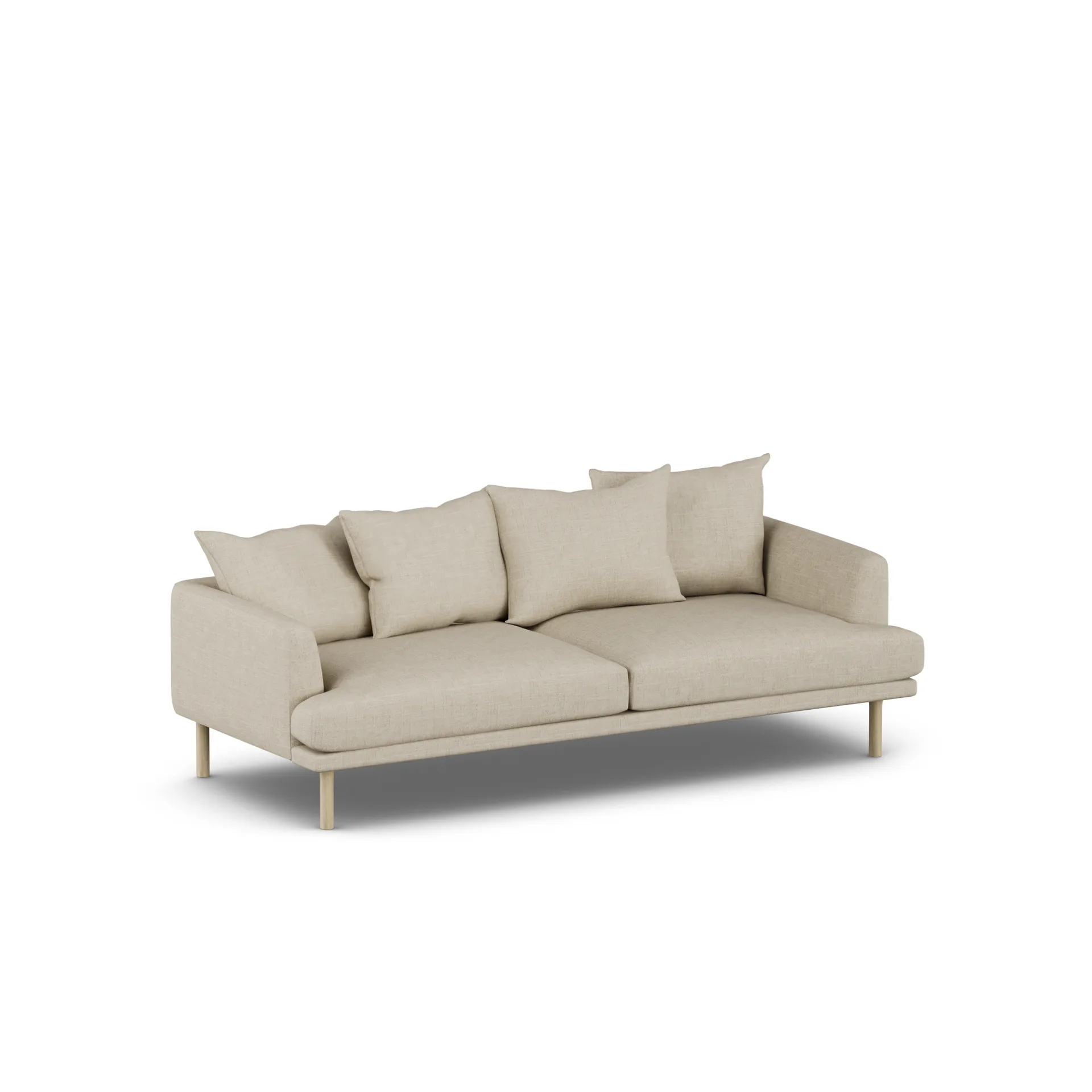 Sjövik sofa, Bern Beige 0341-dąb olejowany na biało, 3-osobowa 1898