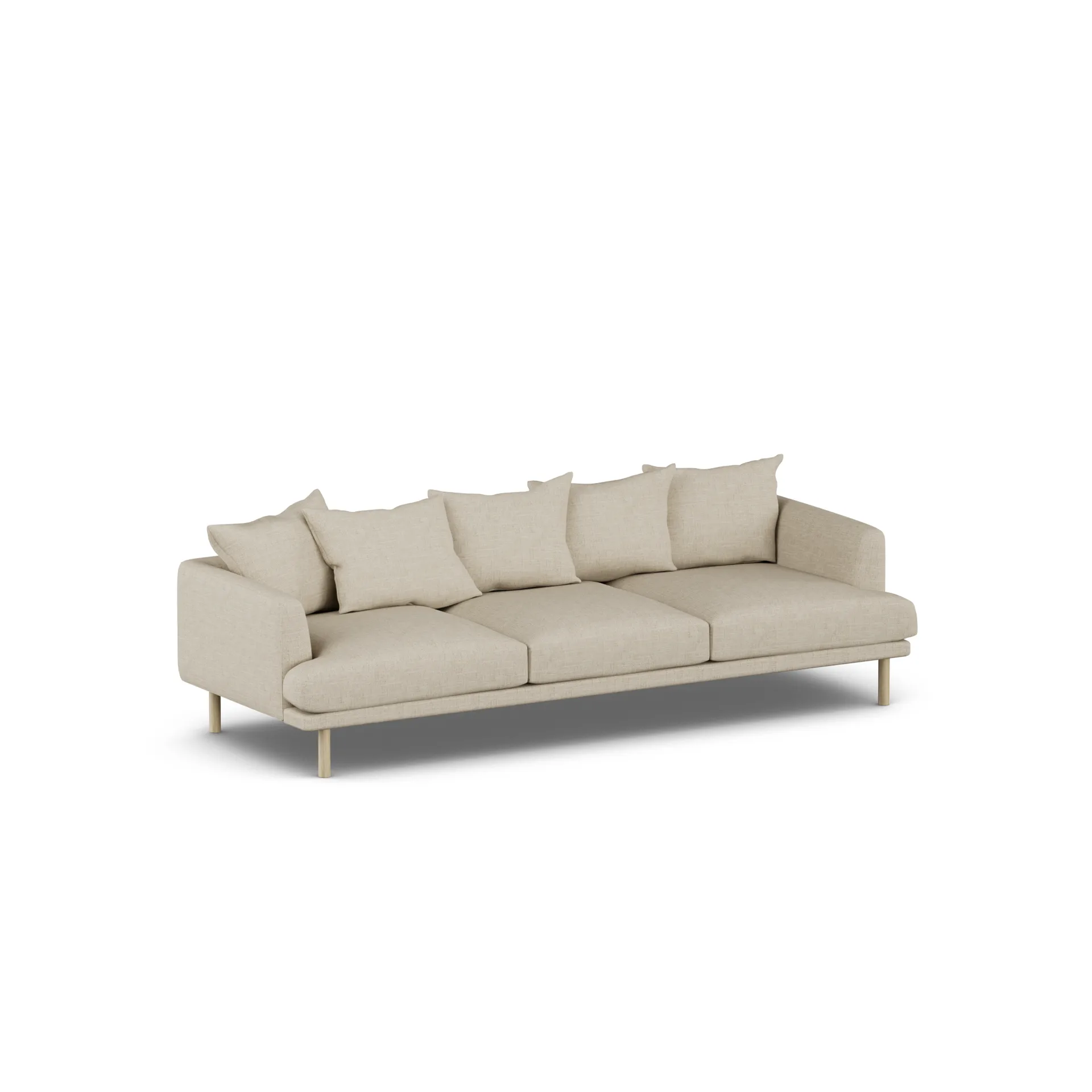 Sjövik sofa, Bern Beige 0341-dąb olejowany na biało, 3,5-osobowa 1898