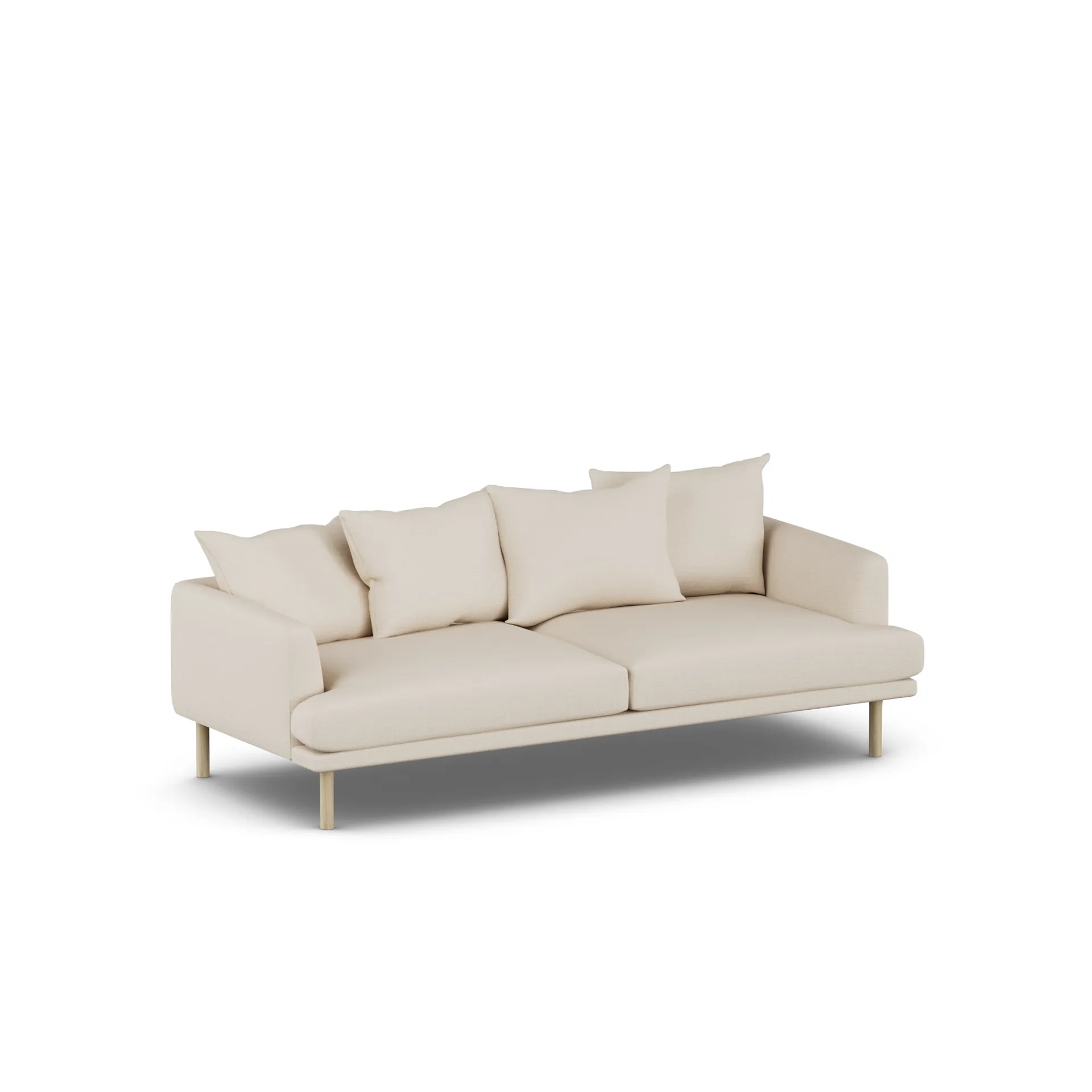 Sjövik sofa, Same Beige 6670-dąb olejowany na biało, 3-osobowa 1898
