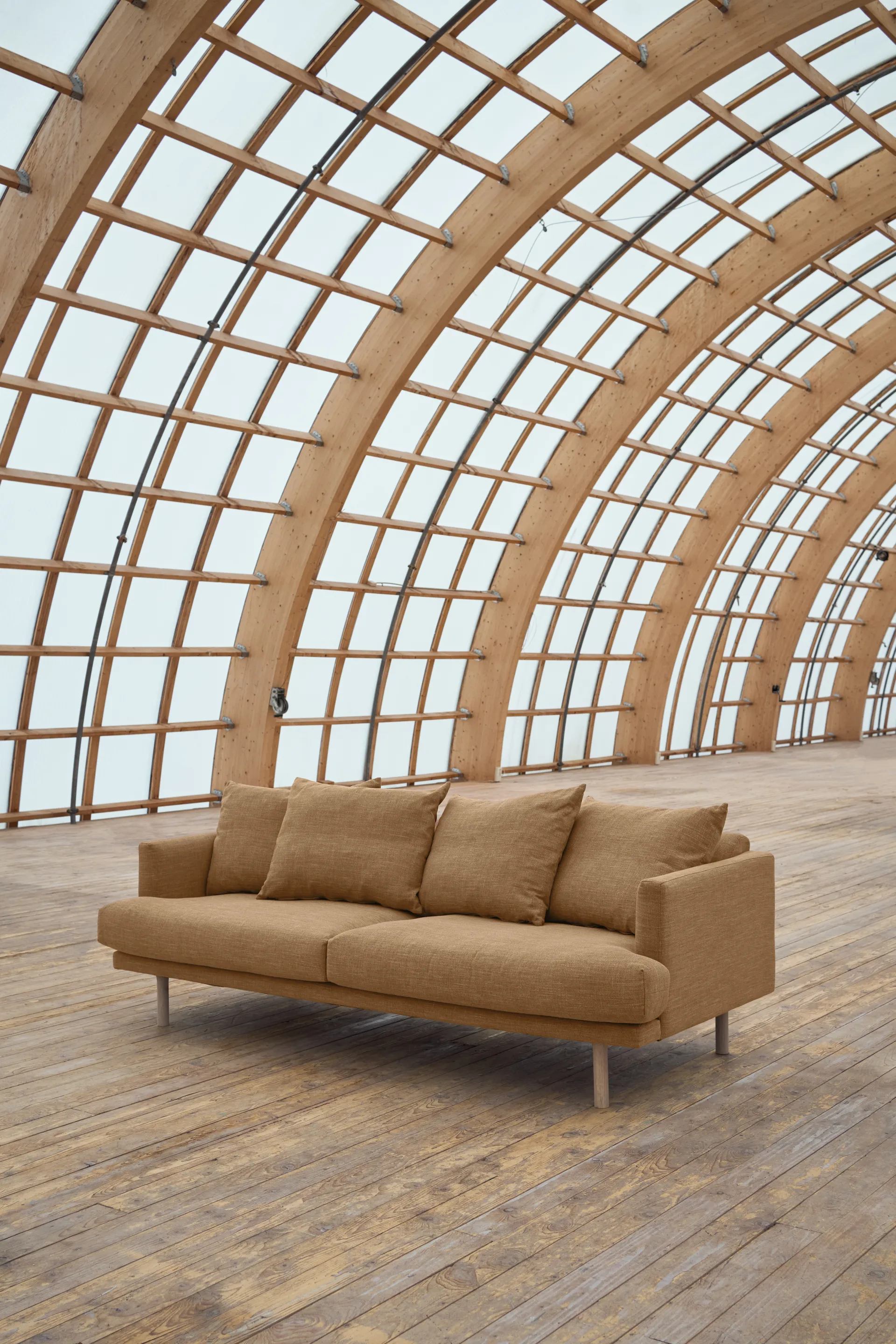 Sjövik sofa, Same Ochre 6676-dąb olejowany na biało, 3-osobowa 1898