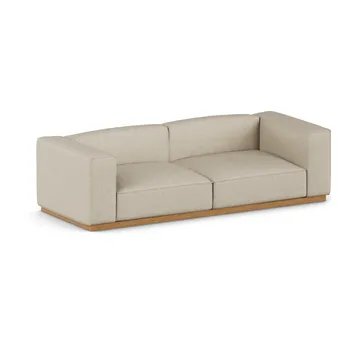 Sofa Bergsdal - Bern beige 0341-Jesion bejcowany na kolor dębu, 3-osobowa - 1898