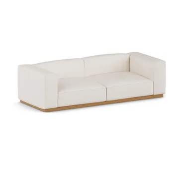 Sofa Bergsdal - Caleido beige 9600-Jesion bejcowany na kolor dębu, 3-osobowa - 1898
