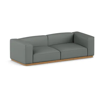Sofa Bergsdal - Caleido grey 1240-Jesion bejcowany na kolor dębu, 3-osobowa - 1898