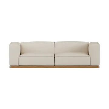 Sofa Bergsdal - Jump beige 1956-Jesion bejcowany na kolor dębu, 3-osobowa - 1898