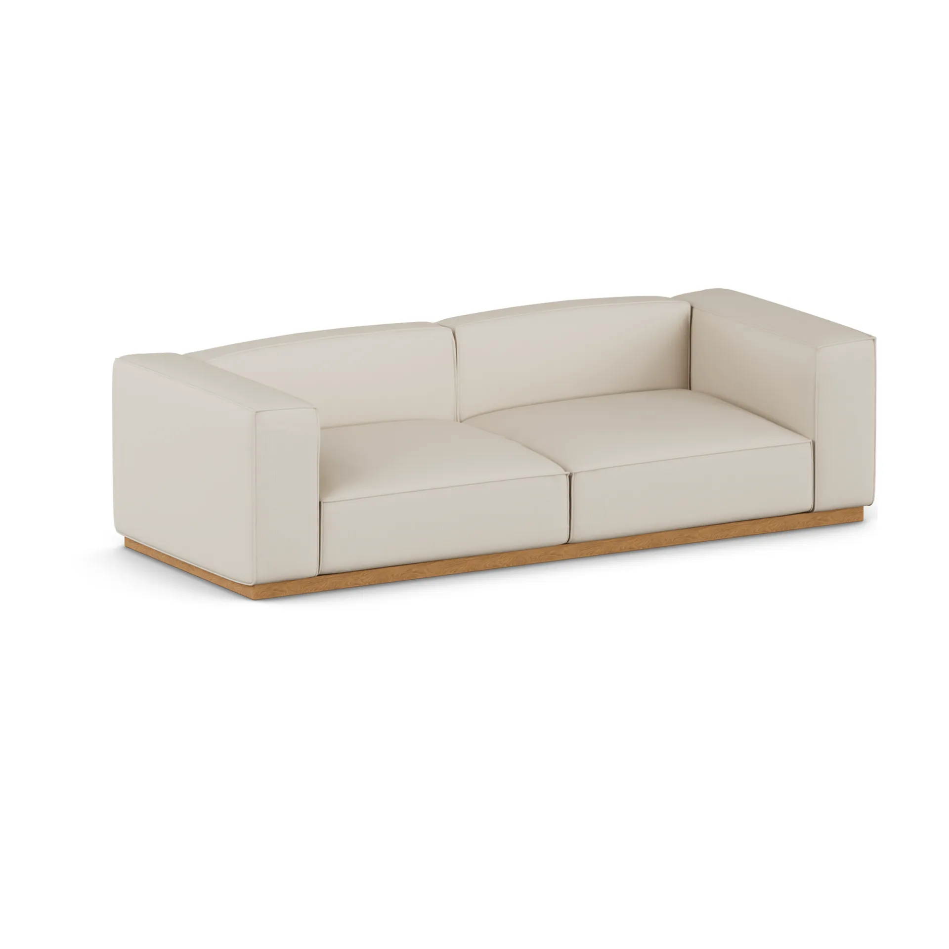 Sofa Bergsdal, Jump beige 1956-Jesion bejcowany na kolor dębu, 3-osobowa 1898