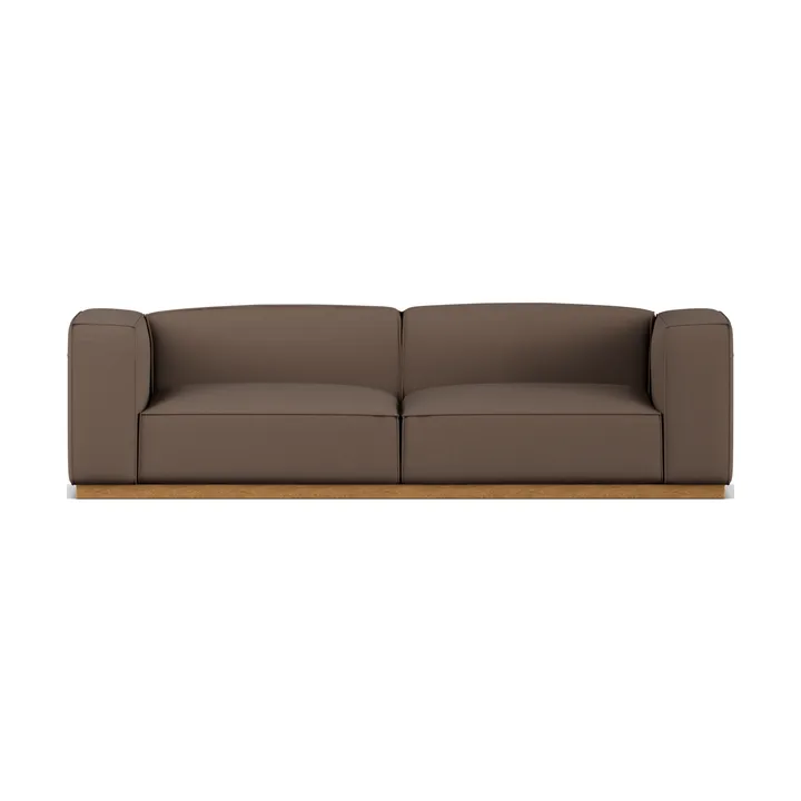 Sofa Bergsdal - Jump brown 1955-Jesion bejcowany na kolor dębu, 3-osobowa - 1898