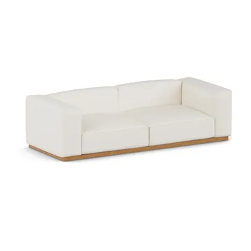 Sofa Bergsdal - Jump offwhite 1954-Jesion bejcowany na kolor dębu, 3-osobowa - 1898
