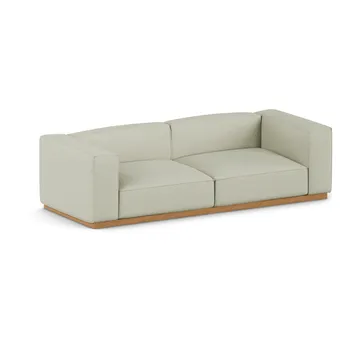 Sofa Bergsdal - Luisa beige 3981-Jesion bejcowany na kolor dębu, 3-osobowa - 1898
