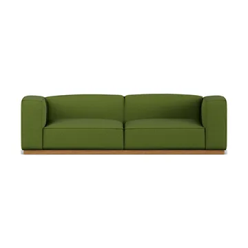 Sofa Bergsdal - Luisa green 3975-Jesion bejcowany na kolor dębu, 3-osobowa - 1898