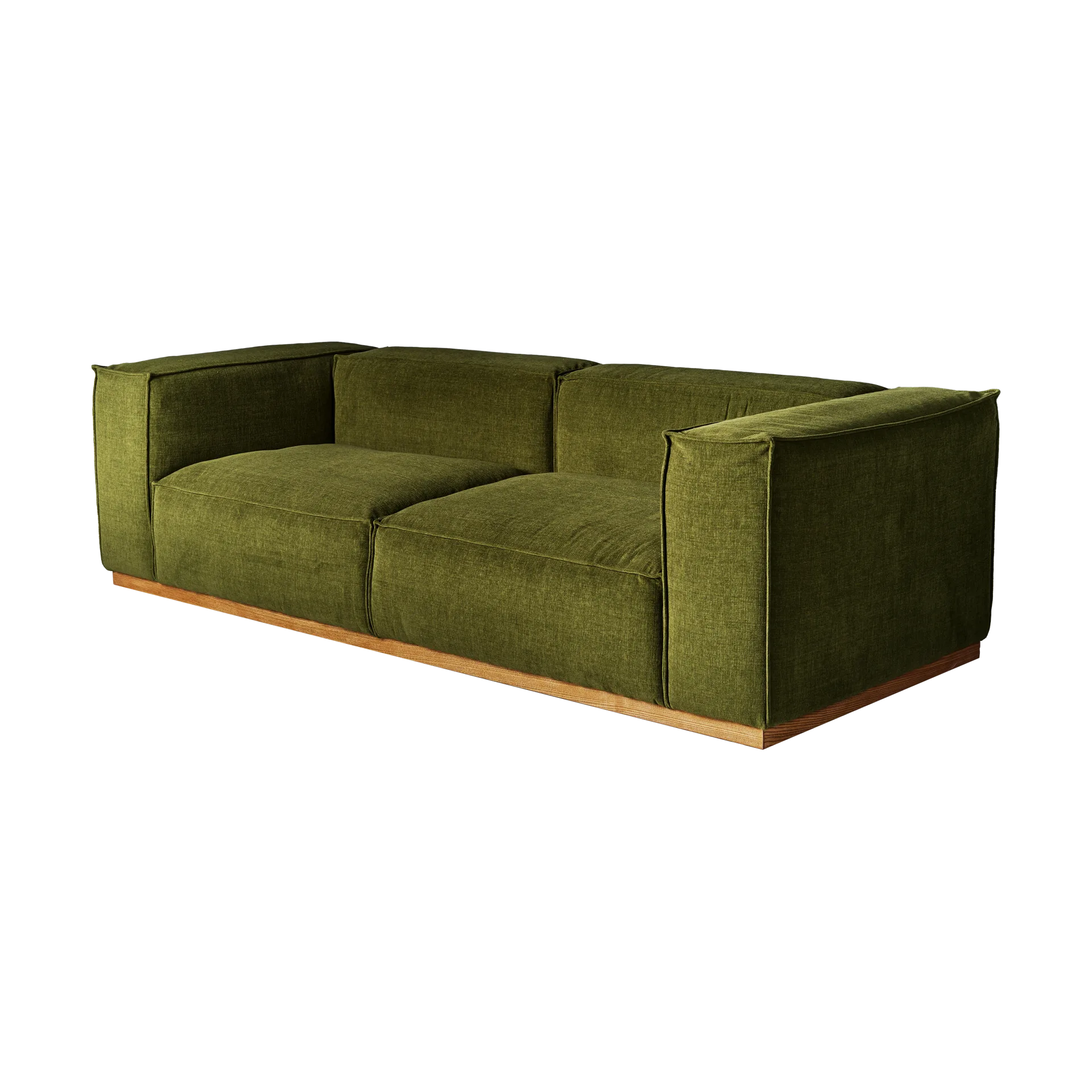 Sofa Bergsdal, Luisa green 3975-Jesion bejcowany na kolor dębu, 3-osobowa 1898