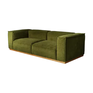 Sofa Bergsdal - Luisa green 3975-Jesion bejcowany na kolor dębu, 3-osobowa - 1898