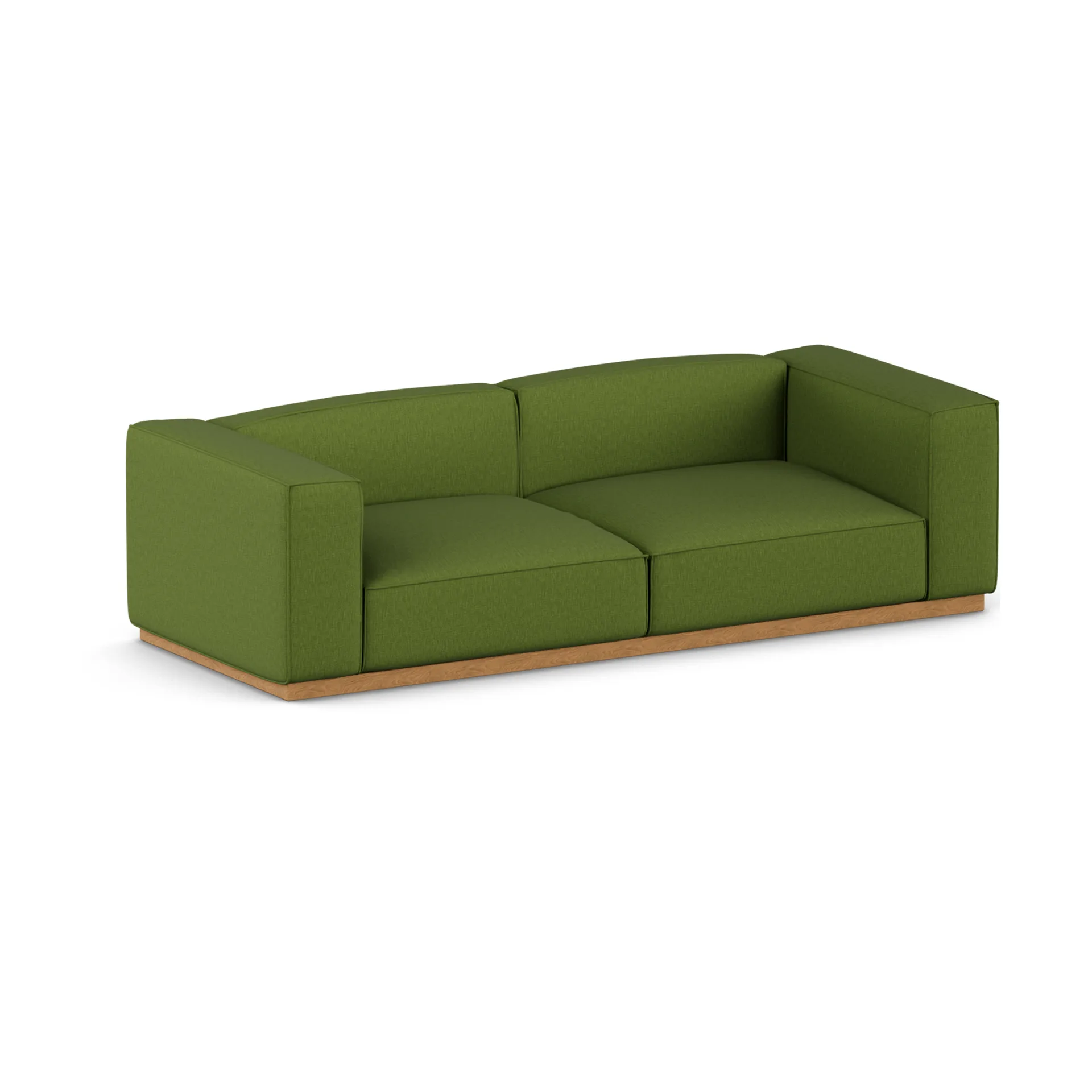 Sofa Bergsdal, Luisa green 3975-Jesion bejcowany na kolor dębu, 3-osobowa 1898