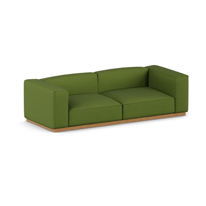 Sofa Bergsdal - Luisa green 3975-Jesion bejcowany na kolor dębu, 3-osobowa - 1898