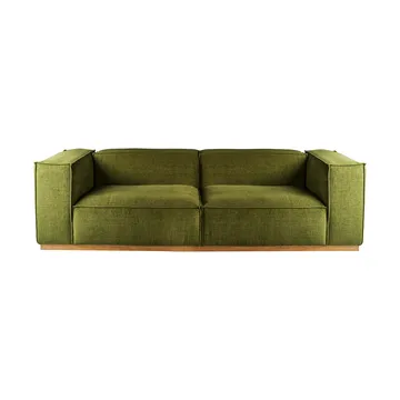 Sofa Bergsdal - Luisa green 3975-Jesion bejcowany na kolor dębu, 3-osobowa - 1898