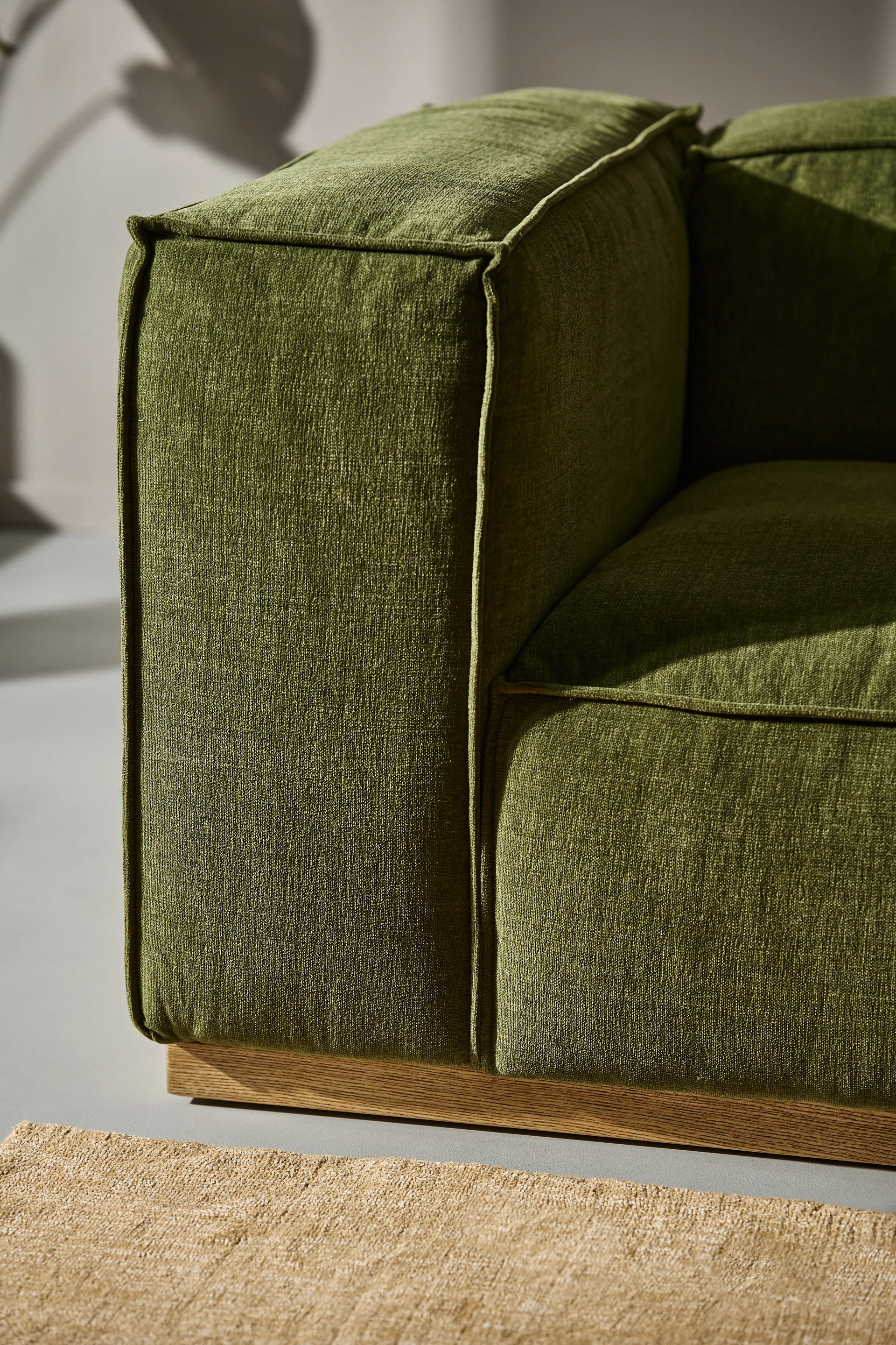 Sofa Bergsdal, Luisa green 3975-Jesion bejcowany na kolor dębu, 3-osobowa 1898