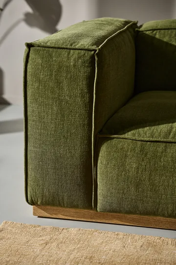 Sofa Bergsdal - Luisa green 3975-Jesion bejcowany na kolor dębu, 3-osobowa - 1898