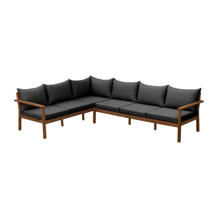 Sofa narożna Stockaryd teak-ciemnoszary - undefined - 1898