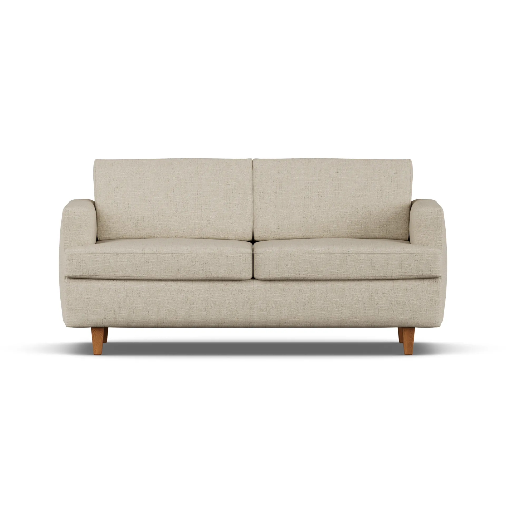 Sofa z funkcją spania Binga 2,5-osobowa, Bern Beige 0341-ciemno bejcowany jesion 1898