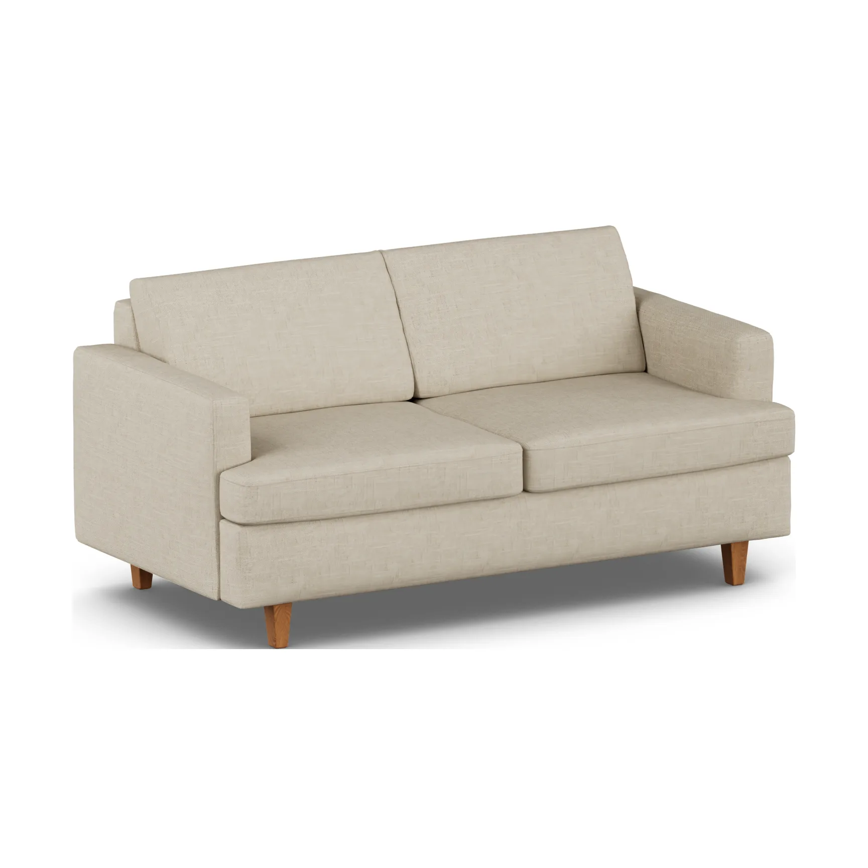 Sofa z funkcją spania Binga 2,5-osobowa, Bern Beige 0341-ciemno bejcowany jesion 1898