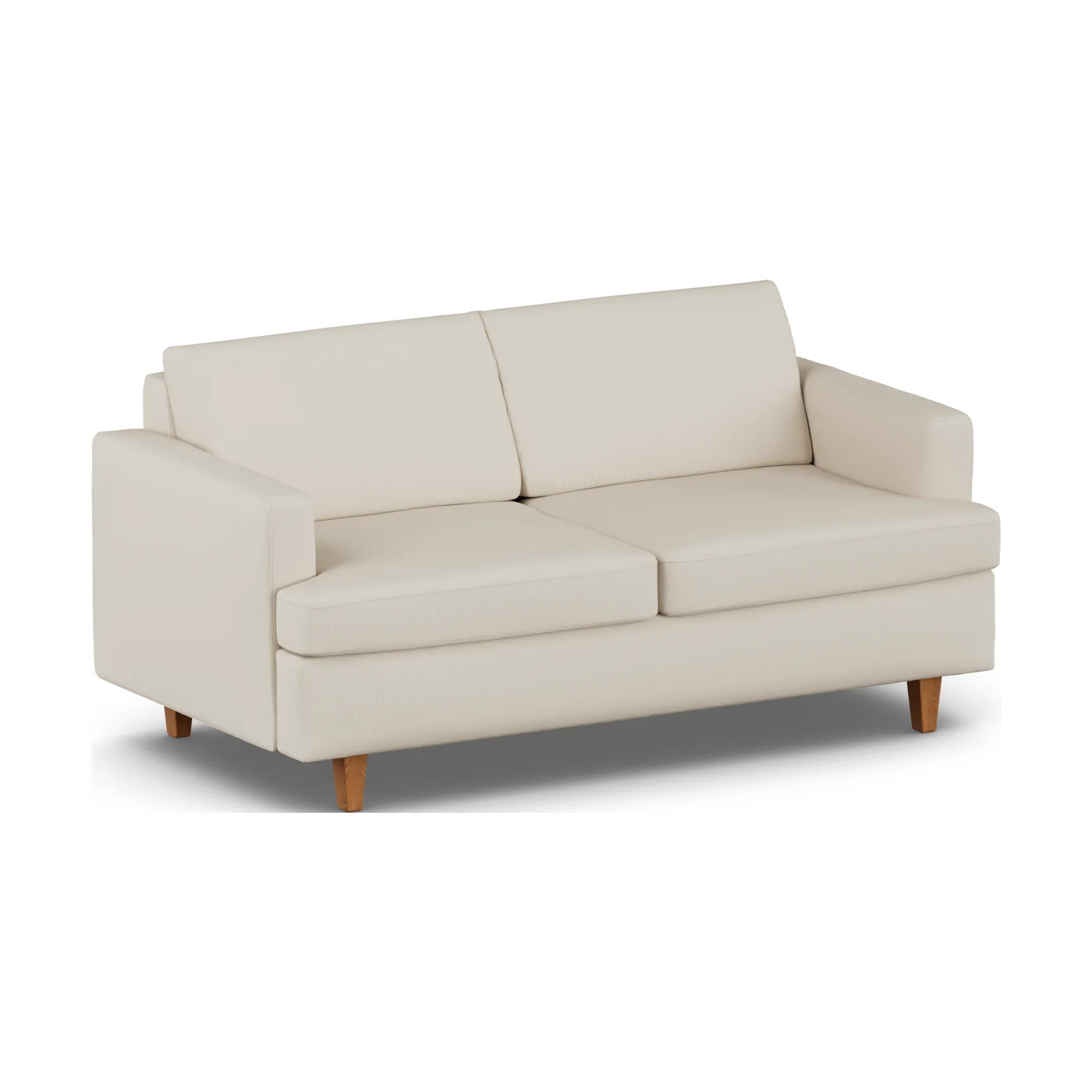 Sofa z funkcją spania Binga 2,5-osobowa, Jump Beige 1956-ciemno bejcowany jesion 1898