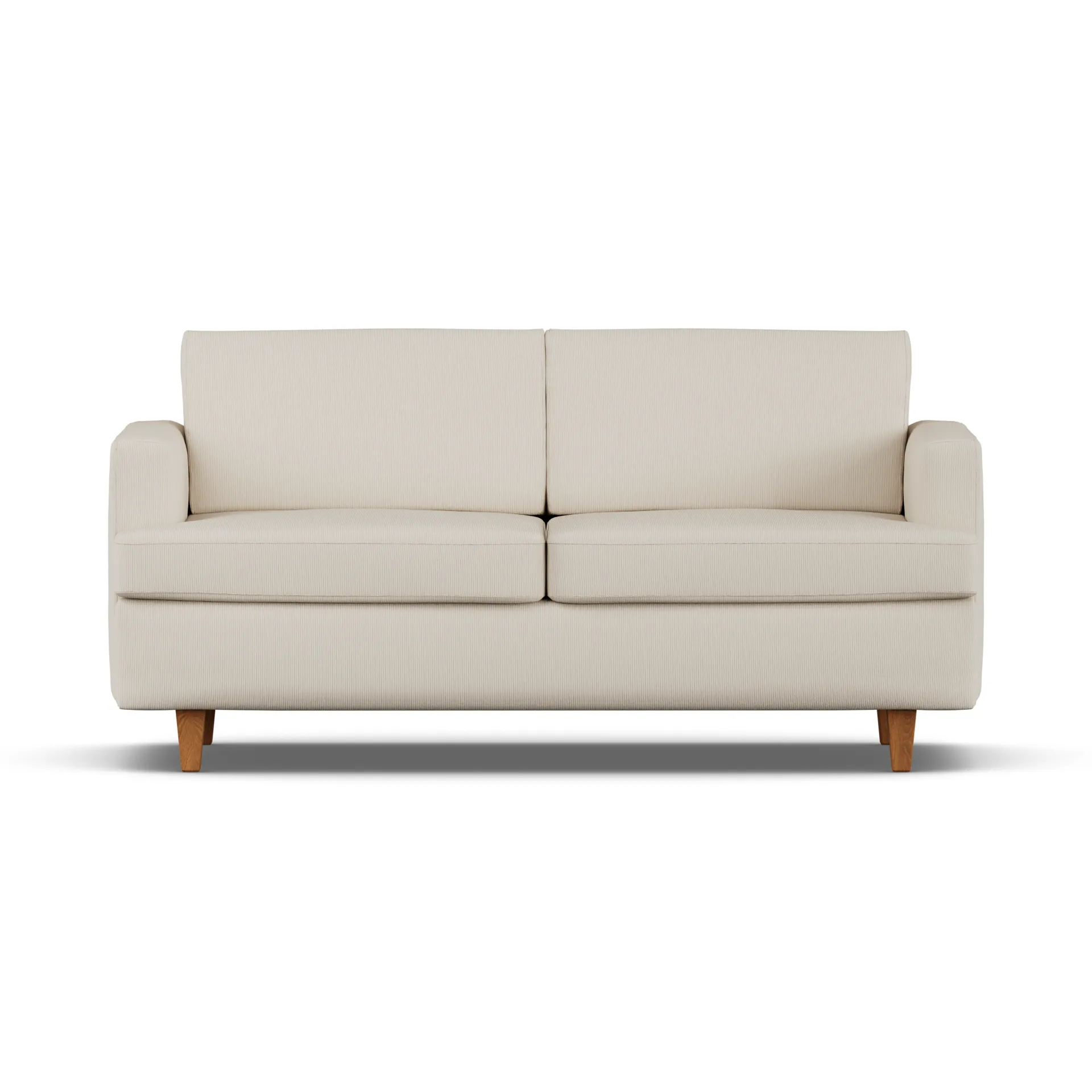 Sofa z funkcją spania Binga 2,5-osobowa, Jump Beige 1956-jesion bejcowany na kolor dębu 1898