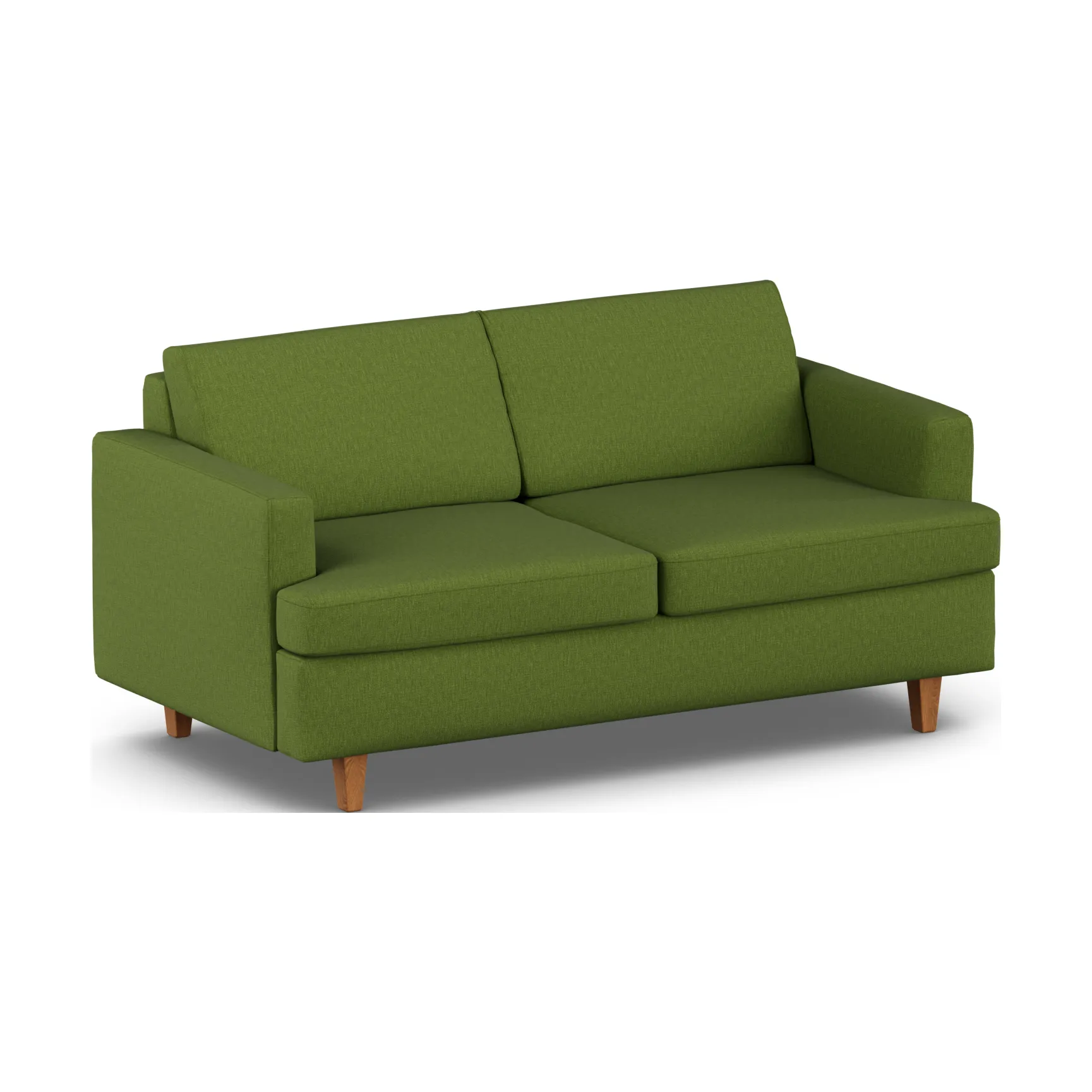 Sofa z funkcją spania Binga 2,5-osobowa, Luiza Green 3975-jesion bejcowany na kolor dębu 1898